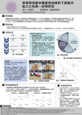 單側慣用腳本體感覺訓練對下肢動作能力之效應—前導研究圖片